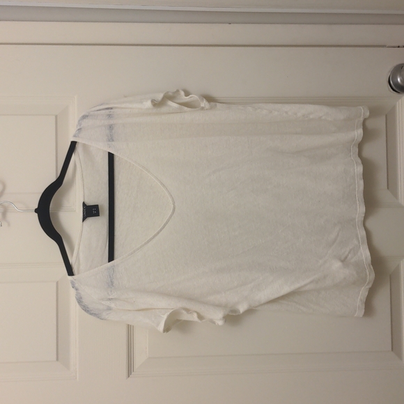 Cream linen t-shirt - Picture 1 of 4